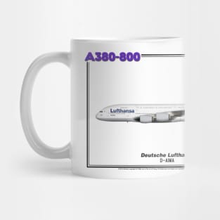 Airbus A380-800 - Deutsche Lufthansa (Art Print) Mug